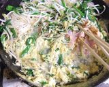 スピード料理：ニラとモヤシの炒め物作り方3写真