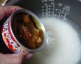超簡単☆鶏缶となめ茸の炊き込みご飯作り方2写真