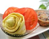 簡単かわいい～花♪茄子とトマトのお浸し＊作り方7写真