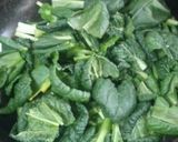 栄養満点♪ちぢみ菜の油炒め♪作り方1写真