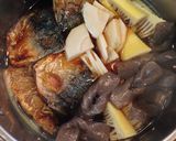 春の香り〜たけのこ昆布と焼き鯖の煮物作り方6写真