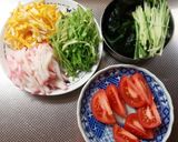 夏にあっさり☆サラダうどん（そうめん）作り方1写真
