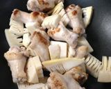 フライパンで簡単！筍と鶏手羽の煮物作り方3写真