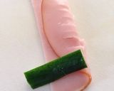 え？楊枝で留めてる！？ハムの花作り方3写真