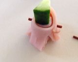 え？楊枝で留めてる！？ハムの花作り方5写真