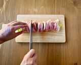 せいろで蒸し料理★豚バラ肉のレタス巻き作り方5写真