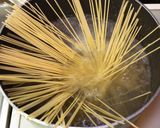 春菊と椎茸のパスタ作り方8写真