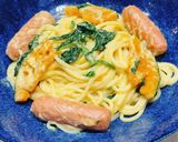 かぼちゃとほうれん草のクリームパスタ作り方6写真