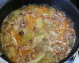 簡単♡炒め野菜の具だくさん味噌汁作り方2写真