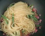 あみえびとアスパラのクリームパスタ♪作り方4写真