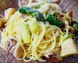まるでアワビ!アワビ茸とアスパラのパスタ作り方8写真