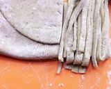 ♪手打ちはコシが命よ★蓬おからうどん♪作り方12写真