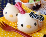 白パンで妖怪ウォッチウィスパー♪キャラ弁作り方10写真