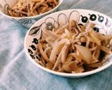 簡単に夕食の一品！ゴボウの柳川風煮込み作り方4写真