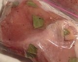 クリームチーズとバジルの鶏ハム作り方2写真