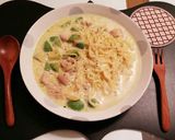 アボカド、鶏のクリームパスタ（豆乳）簡単作り方8写真