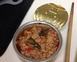 ガパオパスタ☆とりそぼろとバジル缶作り方3写真