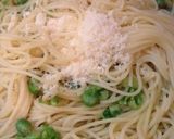 グリーンピースとベーコンのパスタ作り方9写真