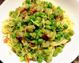 グリーンピースとベーコンのパスタ作り方10写真