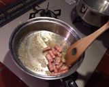 しめじとベーコンのクリームパスタ作り方2写真
