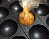 タコ焼きプレートでプチオムライス！作り方5写真