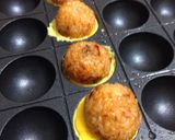 タコ焼きプレートでプチオムライス！作り方8写真