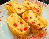 お弁当に彩り＊パプリカの卵焼き作り方4写真