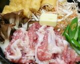 簡単一人鍋♪塩麹豚のバター醤油鍋作り方2写真