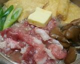 簡単一人鍋♪塩麹豚のバター醤油鍋作り方3写真