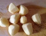 手羽元とじゃがいもの煮物(^_^)作り方1写真