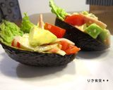 アボカドの種の取り方とアボカドサラダ作り方10写真