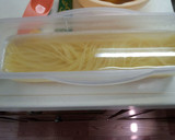 筍とゴロッとひき肉の柚子胡椒和風パスタ作り方1写真