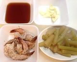 失敗しない!和風パスタ-ふき&海老作り方1写真
