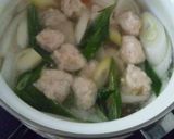豆腐でふわふわ鶏団子の生姜スープ作り方3写真