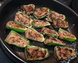 ピーマン肉詰め★半分切り編作り方7写真