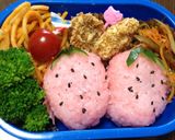 ピンクのご飯♡キャラ弁♡デコ弁に♡作り方8写真