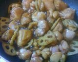 鶏モモ肉と蓮根の照り煮作り方4写真