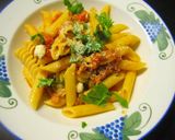 シンプルだけど美味しい舞茸トマトペンネ作り方7写真
