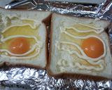 目玉焼きトースト　作り方3写真