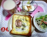 目玉焼きトースト　作り方4写真
