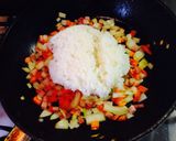 冷ご飯で簡単リゾット（パスタソース活用）作り方3写真