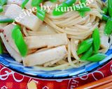筍とインゲンのペペロンチーノ♪作り方8写真