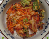 お店のような、大きなかき揚げ丼作り方7写真