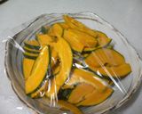 かぼちゃのにんにく醤油炒め作り方1写真
