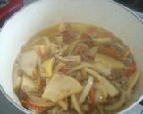 ごま油香る♪挽き肉と筍の煮物♡作り方3写真