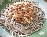 夏休みランチ♪松茸風味の納豆蕎麦作り方4写真