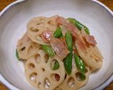 れんこんとベーコンのきんぴら作り方5写真