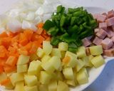 ベーコンと野菜のキュービックスープ作り方3写真