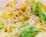 簡単キャベツとベーコンのクリームパスタ♡作り方5写真