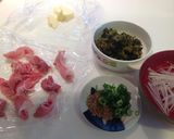 絶品本格☆明太子と高菜と豚肉のパスタ作り方1写真